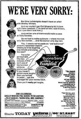 Buona Sera, Mrs. Campbell movie posters (1968) t-shirt