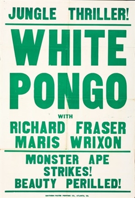White Pongo movie posters (1945) wood print