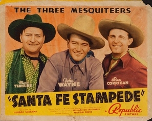 Santa Fe Stampede movie posters (1938) wood print