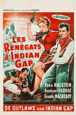 Gunfire at Indian Gap movie posters (1957) metal framed poster