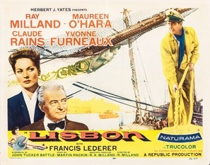 Lisbon movie posters (1956) wooden framed poster