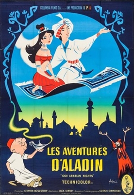 1001 Arabian Nights movie posters (1959) metal framed poster