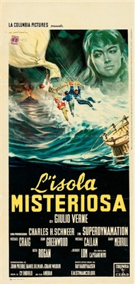 Mysterious Island movie posters (1961) wooden framed poster