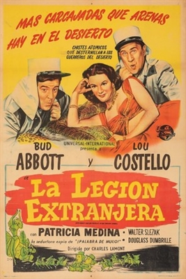 Abbott and Costello in the Foreign Legion movie posters (1950) wooden framed poster