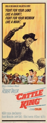 Cattle King movie posters (1963) poster with hanger