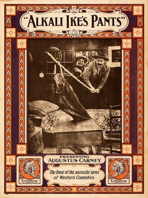 Alkali Ike's Pants movie posters (1912) wood print