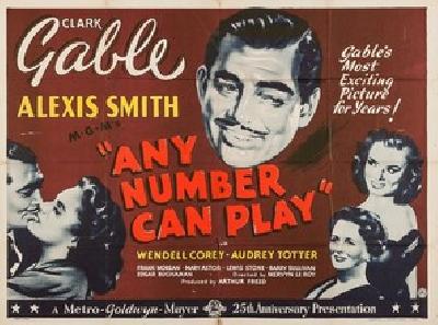 Any Number Can Play movie posters (1949) poster with hanger