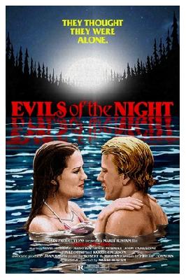 Evils of the Night movie posters (1985) wood print