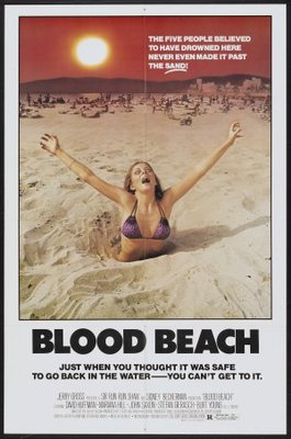 Blood Beach movie poster (1981) poster with hanger