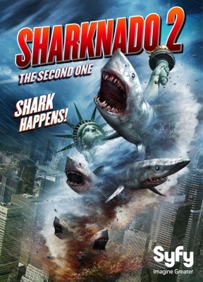 Sharknado 2: The Second One movie poster (2014) wood print