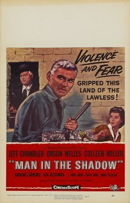 Man in the Shadow movie poster (1957) wood print