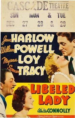 Libeled Lady movie poster (1936) t-shirt