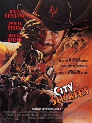 City Slickers movie poster (1991) wood print
