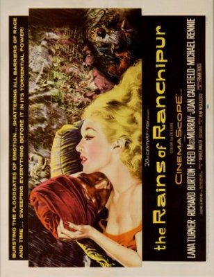 The Rains of Ranchipur movie poster (1955) wood print