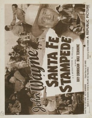 Santa Fe Stampede movie poster (1938) wood print