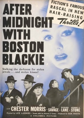 After Midnight with Boston Blackie movie poster (1943) poster with hanger