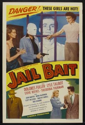 Jail Bait movie poster (1954) pillow