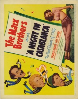 A Night in Casablanca movie poster (1946) metal framed poster