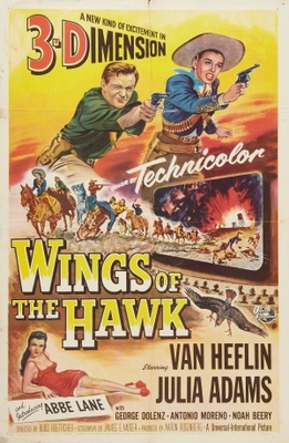 Wings of the Hawk movie poster (1953) wood print