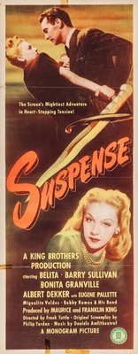 Suspense movie poster (1946) metal framed poster