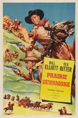 Prairie Gunsmoke movie poster (1942) metal framed poster