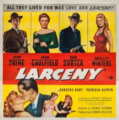 Larceny movie poster (1948) wooden framed poster