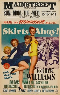 Skirts Ahoy! movie poster (1952) metal framed poster