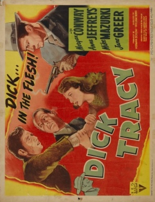 Dick Tracy movie poster (1945) wood print