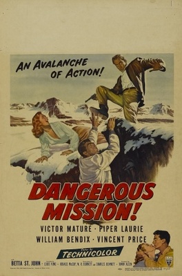 Dangerous Mission movie poster (1954) canvas poster