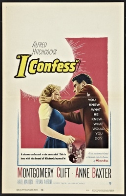 I Confess movie poster (1953) metal framed poster
