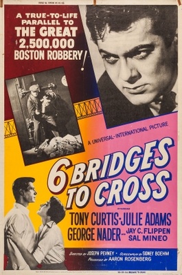 Six Bridges to Cross movie poster (1955) wooden framed poster