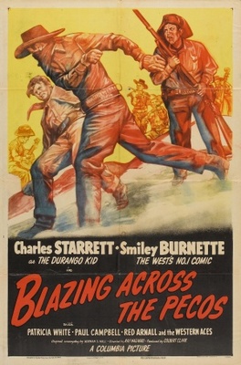 Blazing Across the Pecos movie poster (1948) poster with hanger
