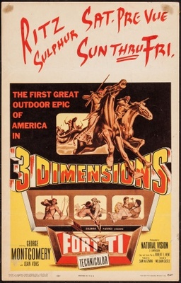 Fort Ti movie poster (1953) wood print