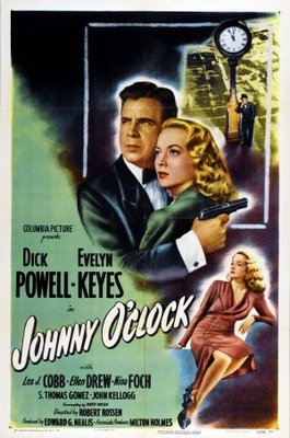 Johnny O'Clock movie poster (1947) wood print