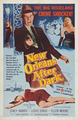 New Orleans After Dark movie poster (1958) wood print