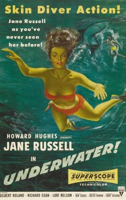 Underwater! movie poster (1955) pillow