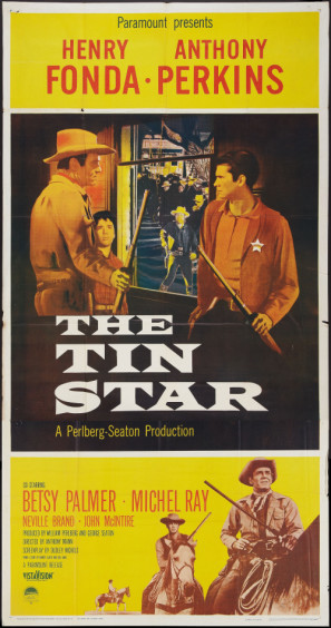 The Tin Star movie poster (1957) wooden framed poster