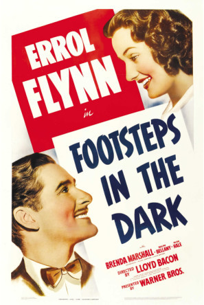 Footsteps in the Dark movie poster (1941) wood print