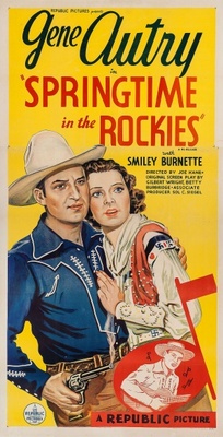 Springtime in the Rockies movie poster (1937) wood print