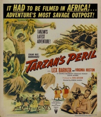 Tarzan's Peril movie poster (1951) poster with hanger