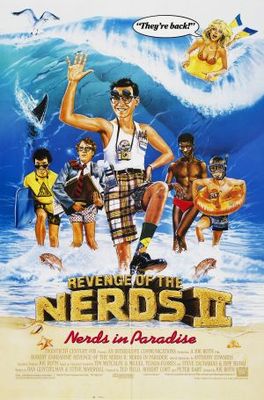 Revenge of the Nerds II: Nerds in Paradise movie poster (1987) wooden framed poster
