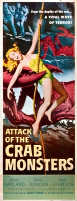 Attack of the Crab Monsters movie poster (1957) wooden framed poster