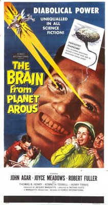 The Brain from Planet Arous movie poster (1957) poster with hanger