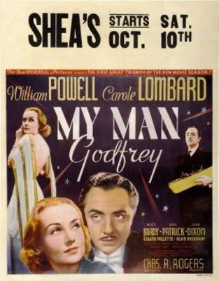 My Man Godfrey movie poster (1936) metal framed poster