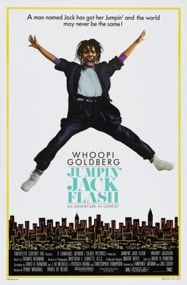 Jumpin' Jack Flash movie poster (1986) wood print