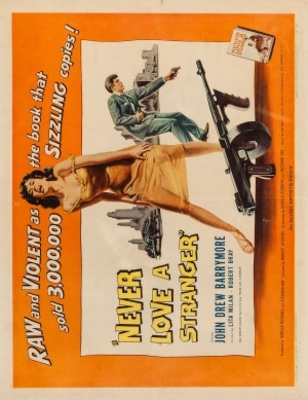 Never Love a Stranger movie poster (1958) poster with hanger