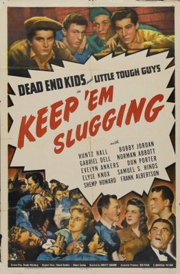 Keep 'Em Slugging movie poster (1943) wood print