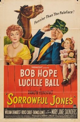 Sorrowful Jones movie poster (1949) wood print
