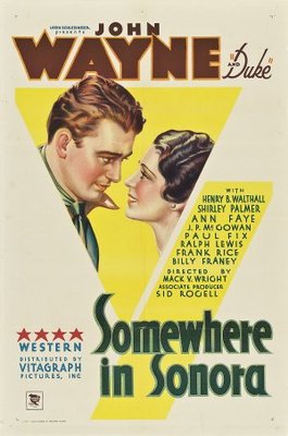 Somewhere in Sonora movie poster (1933) wooden framed poster