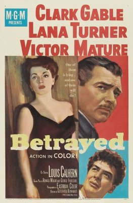 Betrayed movie poster (1954) t-shirt
